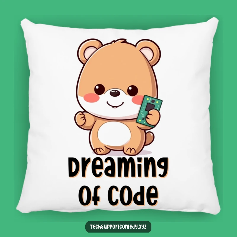 Funny Bear Motherboard Pillow - Cozy & Hilarious Tech Decor!