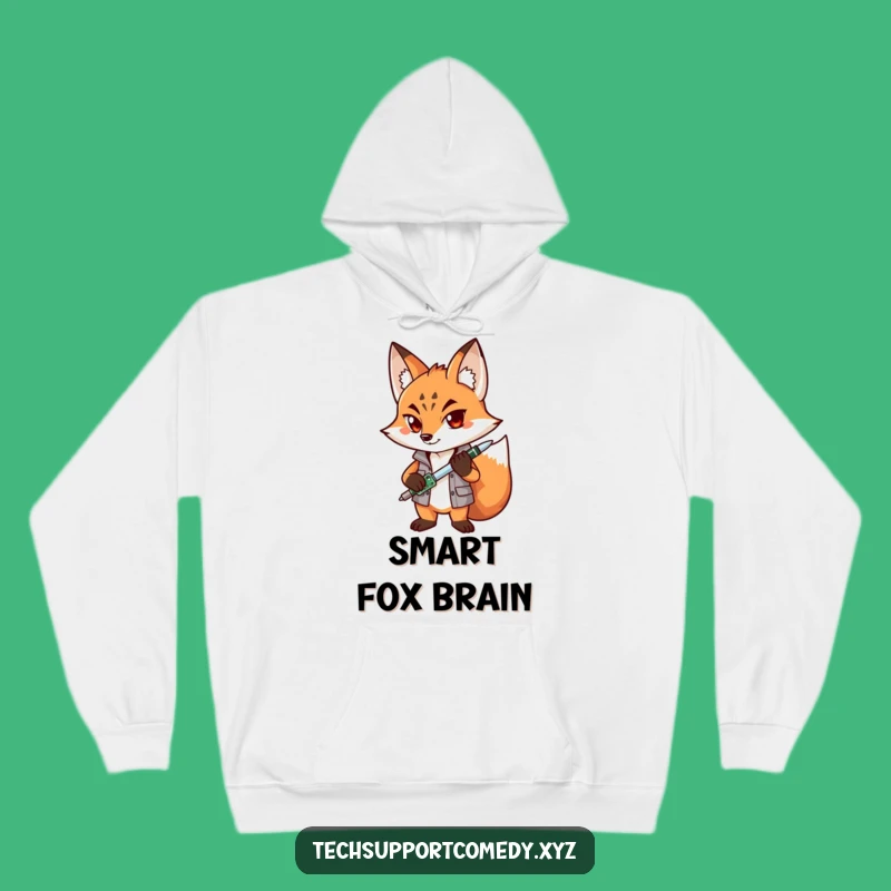 Funny Fox Mechanic Hoodie: Cozy Tech Enthusiast Apparel and Hilarious Gift