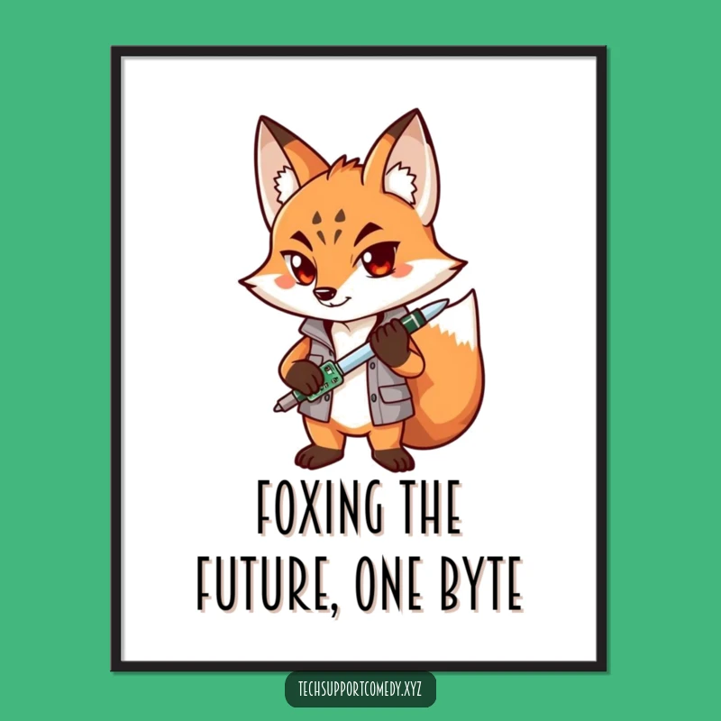 Free Printable Fox Engineer Wall Art: Funny Downloadable DIY Decor for Any Room