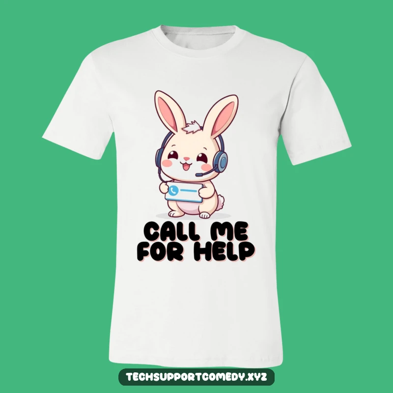 Funny Rabbit Support T-Shirt - Cheerful Service Icon Tee for Helpers!